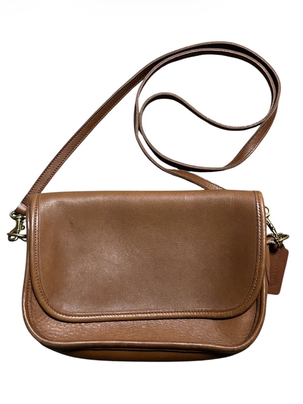 Vintage Coach Tan Ritchie Leather Crossbody Bag #9937